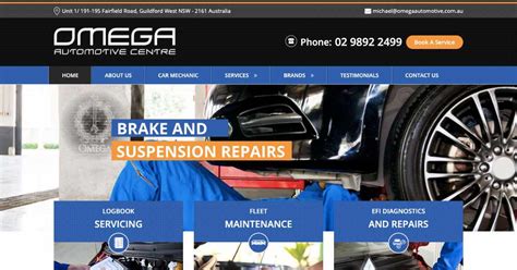 automotive repair website design.